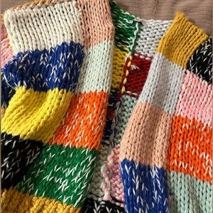 Polagram Multicolor Crop Knit Sweater